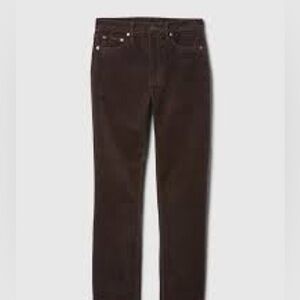 Gap Vintage Slim Straight Chocolate Brown Corduroy Pants, 6 28